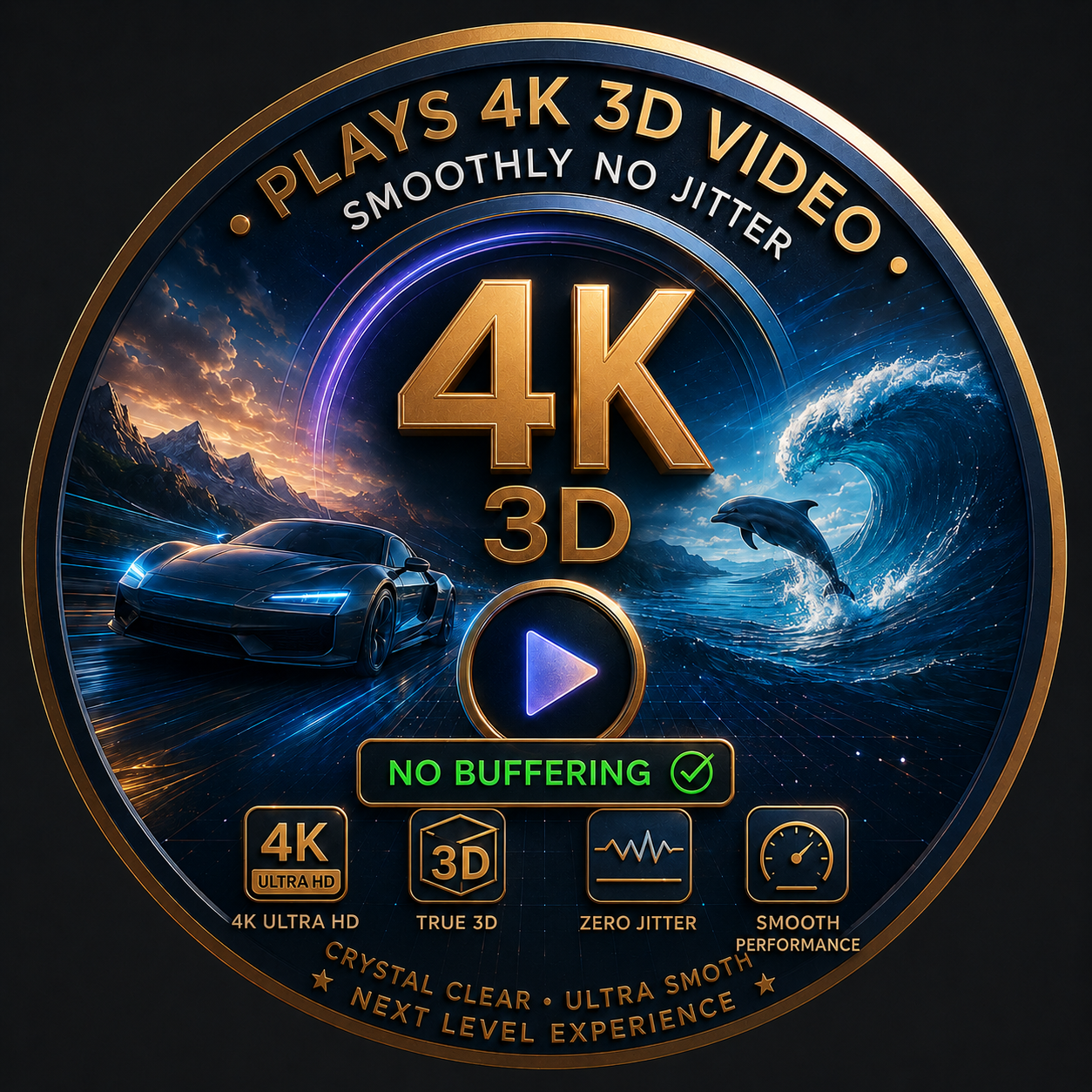 4K 3D Playback badge
